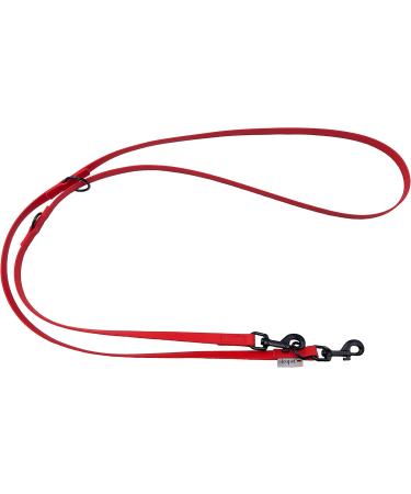 Biothane Dog Leash with Hook - Adjustable 2m to 5m for Small & Large Dogs - Durable Red 3.50m x 9mm - Buy Online on SooperMarket.com