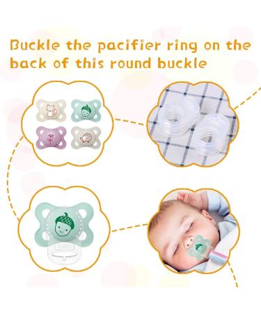 Vicloon Silicone Baby Dummy Pacifier Holder Clip Adapter - 12Pcs Transparent White - Buy Online on SooperMarket.com