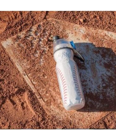 O2COOL Mist 'N Sip Misting Water Bottle 2-in-1 Function | No Leak Pull Top Spout | 20 oz Reusable Sports Water Bottle (Baseball) - Buy Online on SooperMarket.com