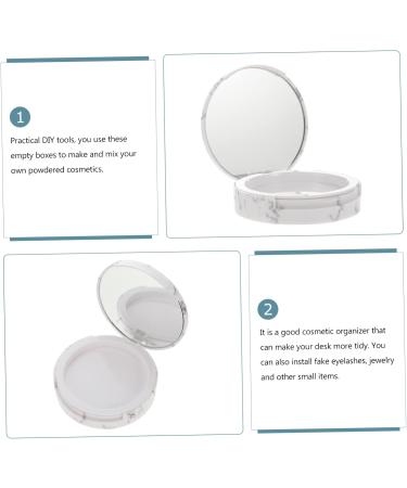 PLAFOPE 2pcs Storage Box Powder Compact Case Empty Cosmetic Pressed Refillllable Powder Case - Buy Online on SooperMarket.com
