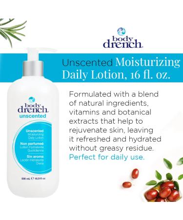 Body Drench Unscented Moisturizing Daily Lotion - 16.9 Fl Oz (Pack of 1) | For All Skin Types - Buy Online on SooperMarket.com