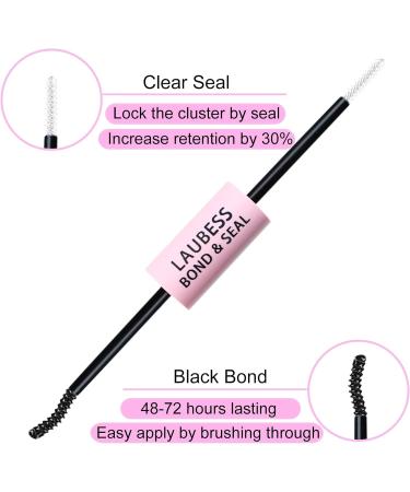 Cluster Lashes Kit Bond and Seal Lash Glue Black Eyelash Glue Cluster Lashes Glue Bond and Seal Individual Lashes at Home Lash Extension Kit Individual Lash Glue Waterproof Lash Bond and Seal 5ml+5ml Bond and Seal (Black+Clear) Tool - Buy Online on SooperMarket.com