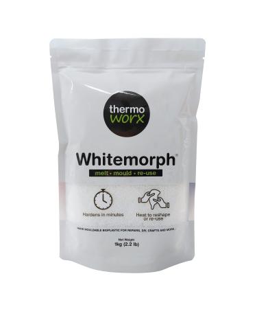 Thermoworx Whitemorph 2.2lb. Hand moldable bioplastic. Melt, Mold and Reuse