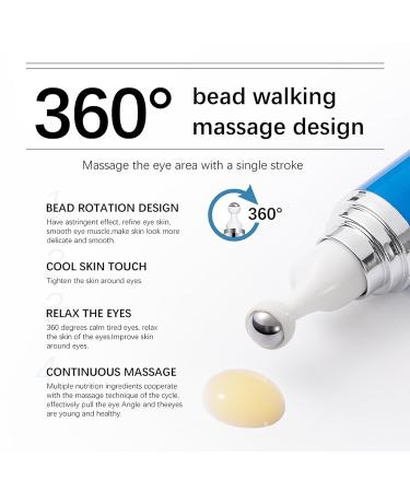 5% Caffeine Eye Serum | 360 Rollerball for Dark Circles Puffiness & Wrinkles - Under Eye Treatment for All - Buy Online on SooperMarket.com