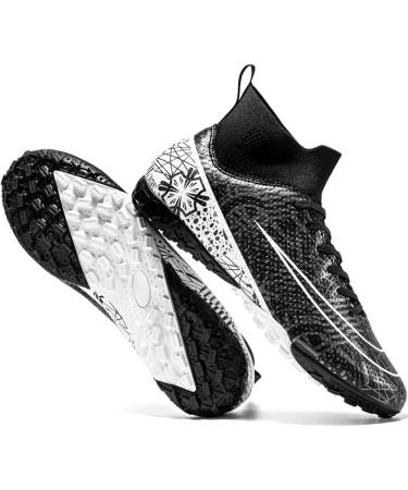 Vtasq Men's High Top Soccer Shoes - Professional Outdoor Football Training Footwear | Youth Athletics Sport - Size 46 EU - Black - Buy Online on SooperMarket.com