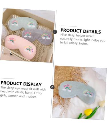 Rainbow Eye Mask Scrunchies Set - 4pcs Hair Ties with Bows and Teeth, Wired Head Wraps for Girls - Buy Online on SooperMarket.com