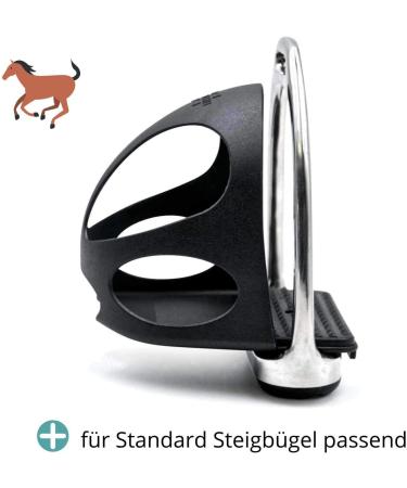 Stirring Iron Insert with Slip Protection | 1 Pair (2 Pieces) - Black Safety Stirrup Caps for Adults | International Shipping Available - Buy Online on SooperMarket.com