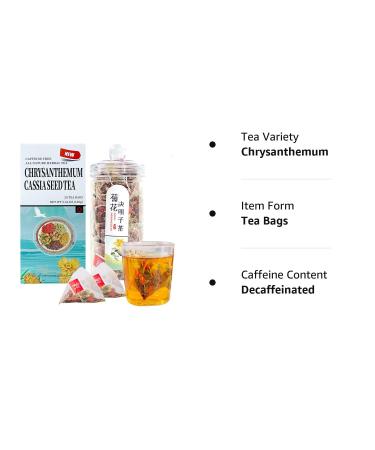 Chrysanthemum Cassia Seeds Tea Bags (160g) - Honeysuckle, Chinese Wolf-berry, Osmanthus, Burdock Root Floral Tea Blend - 20 Bags - Buy Online on SooperMarket.com