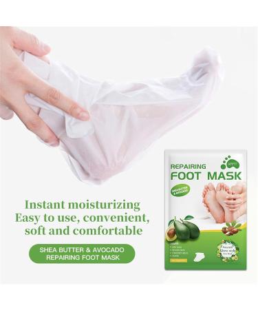Moisturizing Foot Mask - 5 Pairs Exfoliating Peeling Socks for Dry Cracked Feet - Foot Spa Treatment for Men & Women - Buy Online on SooperMarket.com