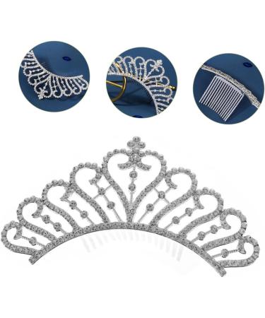 WOFASHPURET Crown Side Hair Comb Hair Side Comb Hair Topper Hair Barrettes for Women Rhinestone Hair Comb Hair Accessories for Women Wedding Women Crown Hairpiece Tiara Alloy Hair up Girl Miss - Buy Online on SooperMarket.com