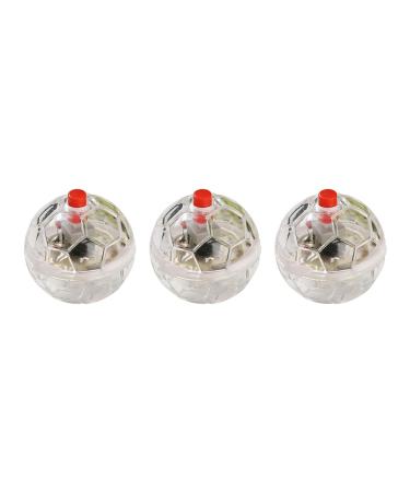 3 Pcs LED Flashing Balls Light Up Cat Dog Balls Flashing Elastic Ball Pet Color Light Play Jumping Interactive Ball Interactive Toys Pet Color Light Ball Interactive Toys for Cats Dogs(Clear)