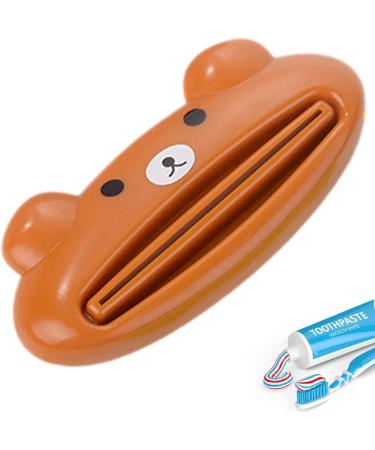 Virtcooy Pet Toothpaste Squeezer | Cartoon Animal Toothpaste Dispenser - Bear Shaped Panda Frog Cute Toothpaste Extruder Bathroom Accessories Ours - Buy Online on SooperMarket.com