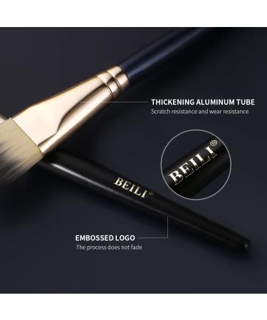 BEILI Foundation Brush Set for Liquid Mask Concealer - 2Pcs Flat Makeup Brushes for Liquid Cream & Powder Foundation - Premium Face Makeup Tools - Buy Online on SooperMarket.com