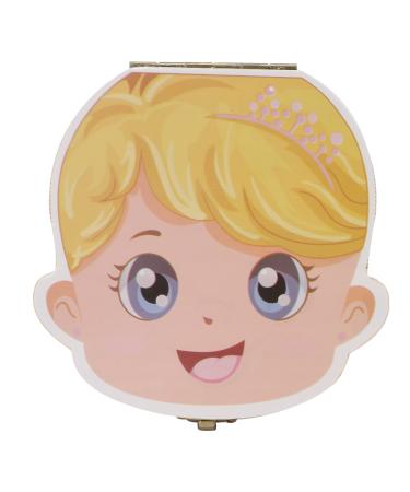 FILFEEL Baby Milk Tooth Box Individual Holes Primary Teeth Organizer Kids Keepsake Collecting Box for Children Boy and Girls - Wooden (English)(Girls)