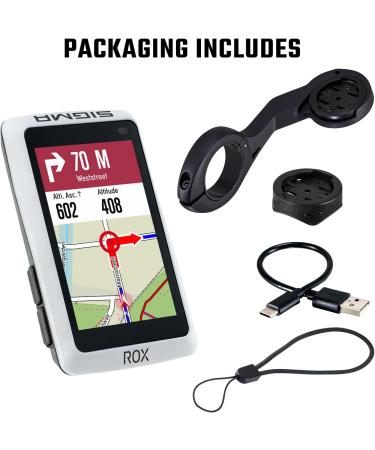 Buy Sigma ROX 12.1 EVO Basic Set - White Bicycle Navigation System | Bluetooth GPS GLONASS | International Shipping Available - Buy Online on SooperMarket.com