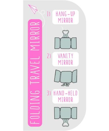 Portable Danielle 23x12cm Folding Travel Mirror - True Image | Compact Design - Buy Online on SooperMarket.com
