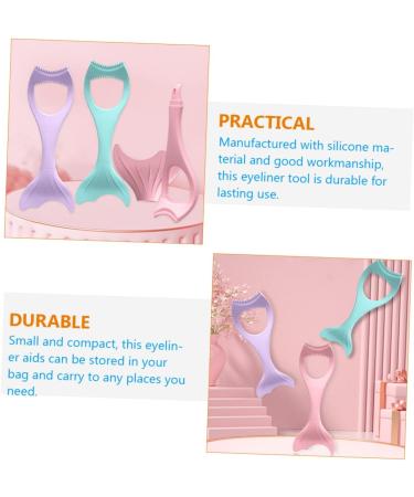 Mikinona In Tool Stencil Make Reusable Silica Silicone with Gel Wear-resistant and Women Protection Eyeliner 15X5.7CM Pink - Buy Online on SooperMarket.com