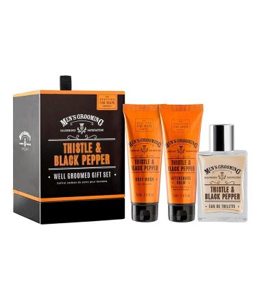 Scottish Soaps Mens Thistle Well Groomed Gift Set 3pc