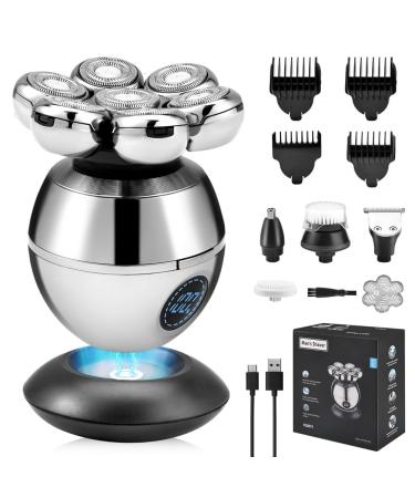 QUR 1 Set 6 in 1 Electric Shavers Nose Trimmer with LED Display and Portable Wet and Dry