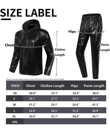 MulYeeh Weight Loss Sweat Suit - Anti-Rip Full-Zip Sauna Suit for Men Women - Black Large - Buy Online on SooperMarket.com