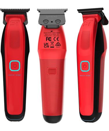 Supreme Trimmer Recharge Zero Gap Trimmer for Barbers | 7500+ RPM Removable Battery Smart USB Charging Stand + iPhone/Android Charging | ST777 Red - Buy Online on SooperMarket.com
