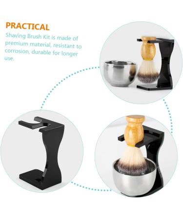 NOLITOY Men's Shaving Set - Black Suit Razor Holder Brush & Bowl | Premium Grooming Essentials for Effortless Shaving - International Shipping Available - Buy Online on SooperMarket.com
