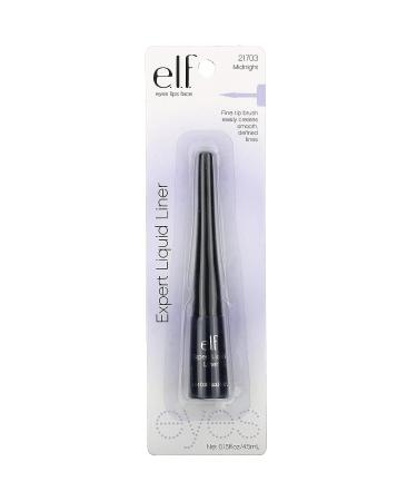 e.l.f. Liquid Eyeliner - High-Pigment Formula with Fine Brush Tip - Midnight 1 Count - Buy Online on SooperMarket.com