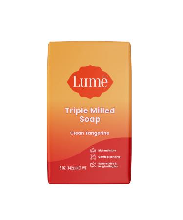 Lume Triple Milled Soap - Rich Moisture & Gentle Cleansing - Paraben Free  Phthalate Free  Skin Safe - 5 ounce (Clean Tangerine) Clean Tangerine 1 Count (Pack of 1)