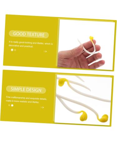 Alipis 200 Pcs Bean Sprouts Toy Bean Sprout Prop Faux Veggies Plastic Models Stress Reliever PVC Fake Food Assorted Color1x4pcs 10X5CMx4pcs - Buy Online on SooperMarket.com