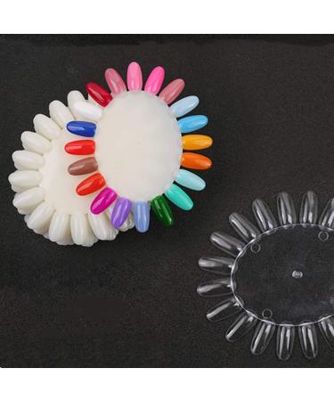 400 Nail Polish Sticks - White/Clear Nail Art Tips Display and Practice Wheel - Buy Online on SooperMarket.com