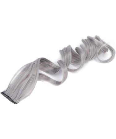 Hair Extension Synthetic Colorful Clip In Hairpiece Curling Wig for Party for Prom for Girls White tea ash - Buy Online on SooperMarket.com