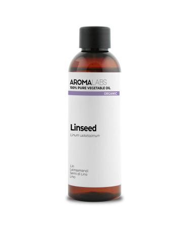 Organic - vegetable linseed oil - 100ml - 100% pure natural cold -pressed and Cosmos certified - Aroma Labs (French brand) 100 ml (1 Pack)