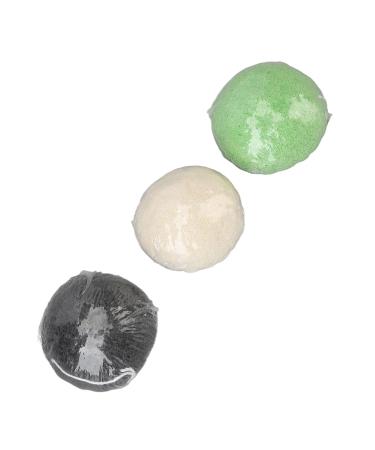 Zetiling 3pcs Konjac Facial Sponge Set Exfoliating & Cleansing for Sensitive Skin | Black White Green | Strong Absorption - Buy Online on SooperMarket.com