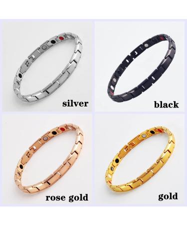 Women Lymph Drainage Magnetic Bracelet The New Trend of Multifunctional Bracelets to Help Sleep for Man Woman Student Family Friend and A Nice Gift (1 Item-Silver&Gold) - Buy Online on SooperMarket.com