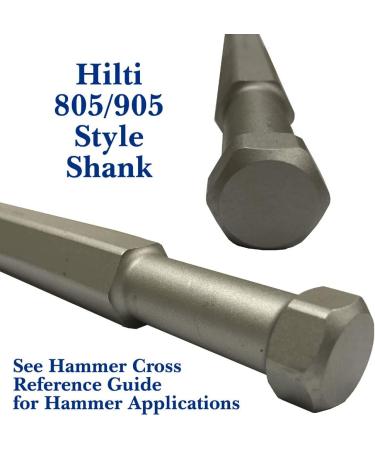 Champion Chisel 7/8 Hex Steel Moil Point for Hilti TE 805/905 Models - 19 Long - Buy Online on SooperMarket.com
