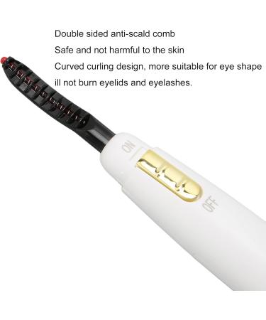 Heated Eyelash Curler Electric Eyelash Curler Heated Eyelash Curler Long Lasting Natural Eyelash Curler for Women Lashes Natural Curls(White) - Buy Online on SooperMarket.com