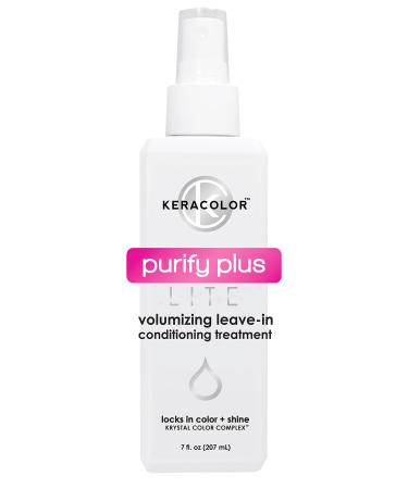 KERACOLOR Keratin Leave in Conditioner for Color Treated Spray with Oil Detangler Curly Hair Paraben Gluten and Vegan Free Purify Plus Lite  Coconut  7 Fl Oz