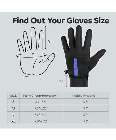 FREETOO Touchscreen Winter Running Gloves Men - Black Medium (1 Pair) - Buy Online on SooperMarket.com