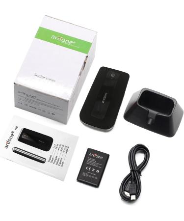 Artfone F20 Big Button Mobile Phone for Elderly | Dual SIM Unlocked Flip Phone with Charging Dock | Easy to Use Simple Phone with FM Radio & Torch - Black - Buy Online on SooperMarket.com