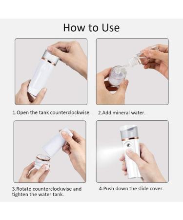Solomi Hydrating Facial Mist Spray Handheld Nano Facial Sprayer (White) 40ml Battery Powered - Buy Online on SooperMarket.com