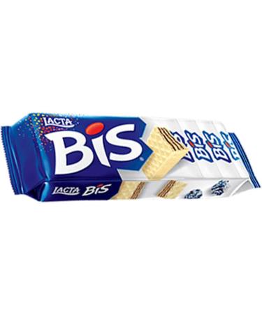 Lacta Bis White Chocolate Wafer 4.44 Oz (PACK OF 3) - 126g | Delicious White Chocolate Filled Wafer - Buy Online on SooperMarket.com