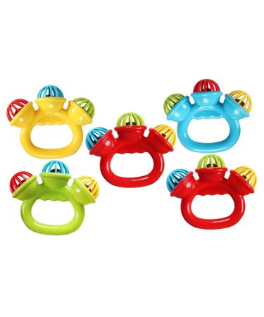 Upkoch 5st hand bell Beißring Soft bite toy for toddlers Interactive toy toy mobile phones for babies toys ring rattles toys