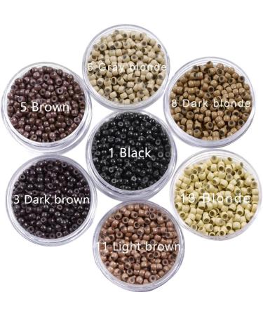 500pcs 3.0mm Silicone Nano Rings Hair Extension Beads - Light Brown - Buy Online on SooperMarket.com