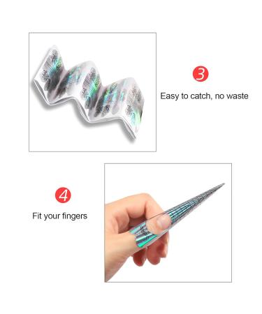 300PC Nail Extension Stickers - Self-Adhesive Nail Art Guides for Beautiful Patterns - Perfect for Women - Buy Online on SooperMarket.com