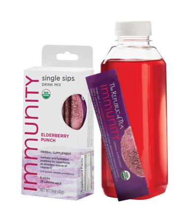 The Republic of Tea  Immunity Nectarine Honey Orangeade Single Sips, 6 Drink Mix Packets