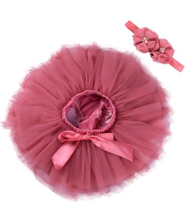 YONKINY Tutu Skirt & Headband Set for Newborn Baby Photography | Princess Tulle Skirt for Birthday Photos | 6 Months Rossa Anguria - Buy Online on SooperMarket.com