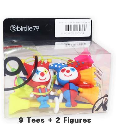 BIRDIE79 Upgraded Premium Big Head Silicone Golf Tees 3-1/4 Height Adjustable - Tee Off with Greater Consistency - Excellent Durability - Golf Tee Hanger - 1 Pack (9 Tees + 2 Figures) - Buy Online on SooperMarket.com