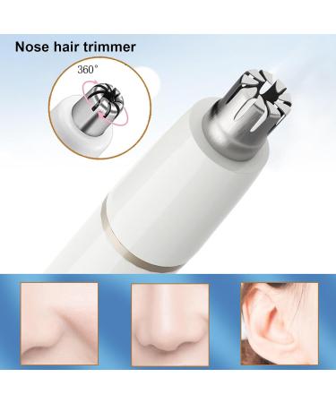 Dioche 5 in 1 Electric Hair Trimmer for Women - Rechargeable Low Noise Washable Clipper with 5 Heads for Eyebrows Nose and Face - International Shipping Available - Buy Online on SooperMarket.com