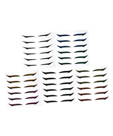 PLAFOPE 36 Pairs Glitter Eyeliner Double Eyelid Tape Eyeliner Stickers Reusable Adhesive Eyeliner Eye Make up Double Sided Eyelid Tape Adhesive Temporary Eyeliner Women Eyeliner Sticker