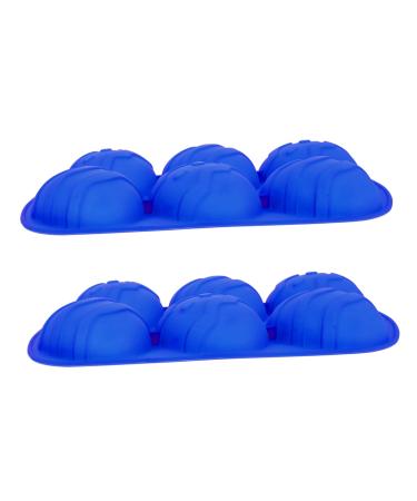 DECHOUS 2 Pcs Six Egg Mold Silica Gel 3D Gift Biscuit